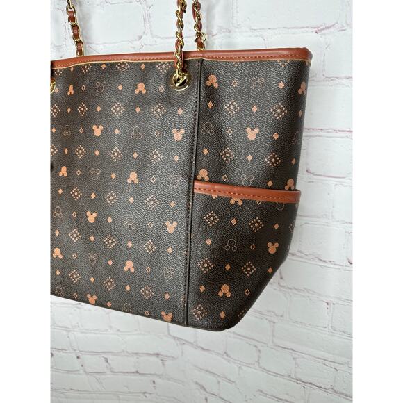 Magically Inspired Brown Faux Leather Handbag Travel Tote Purse - Picture 3 of 6